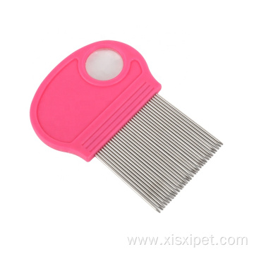 Cleaner Comb Pet Needle Comb With Magnifying Glass